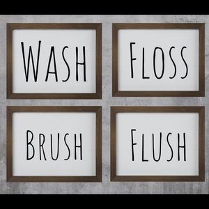 4 set home decor sign